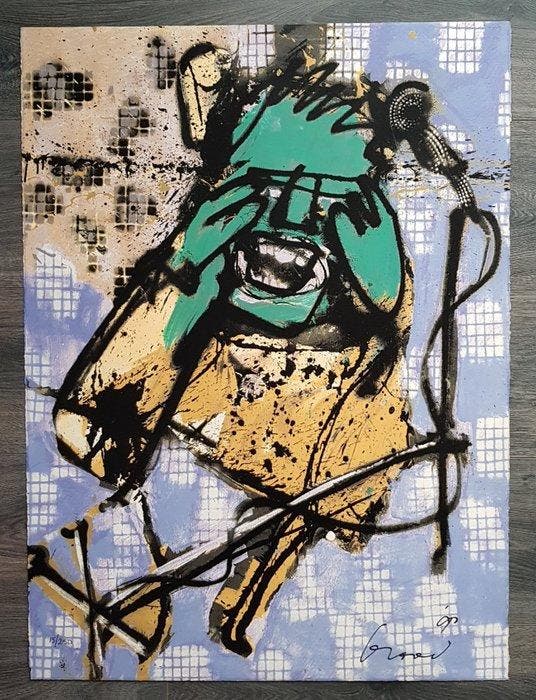 Herman Brood (1946-2001) - De zanger(het bandje), Antiquités & Art, Antiquités | Autres Antiquités