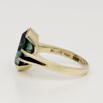 Ring - 14 karaat Geel goud - Elbaïet, Nieuw