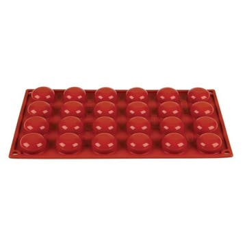 Bakvorm siliconen | Cap. 24  pomponettes | 3,4(Ø)x1,6(h)cm, Verzenden