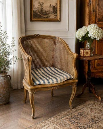 Fauteuil - Bois, vannerie en canne - Cane fauteuil