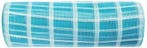 Decomesh metallic blauw wit raster 26 cm rol 9 meter voor, Nieuw