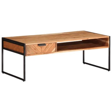 vidaXL Salontafel 110x55x40 cm massief acaciahout, Verzenden, Nieuw
