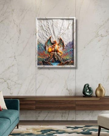 Makayhos - [Canvas] Charizard – Aurora Pyre, Nieuw
