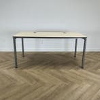 Eromes schooltafel / computertafel 160x80 cm, ahorn - grijs, Gebruikt
