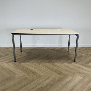 Eromes schooltafel / computertafel 160x80 cm, ahorn - grijs, Huis en Inrichting, Gebruikt