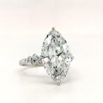 Ring - 14 karaat Witgoud - 5.92ct. tw. Diamant (Lab-grown) -