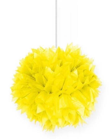 Pompon Geel 30cm, Verzenden, Nieuw
