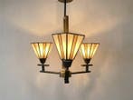 Lamp - Metaal, Glazuur, Glas - Tiffany-stijl lamp, Antiek en Kunst