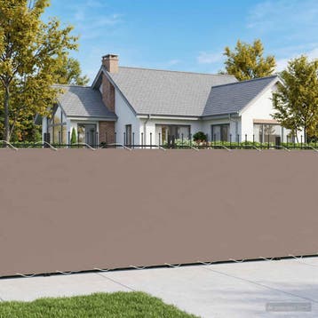 vidaXL Balkonscherm 1,2 x 15 m Stof met PU-coating Taupe, Verzenden