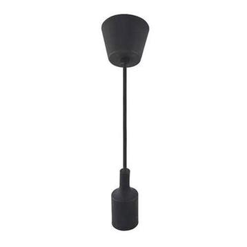 Stijlvolle Zwarte Stoffen LED Hanglamp Turno - Rond, Mat Zwa, Verzenden, Nieuw