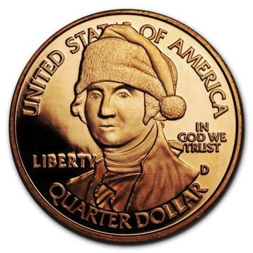 États-Unis. 5 x 1 oz Santa Claus George Washington 999 Fine