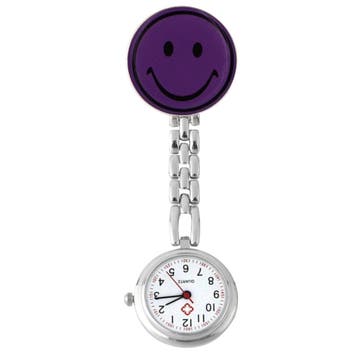 Fako - Verpleegstershorloge - Smiley - Paars, Verzenden