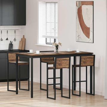 vidaXL Staande Bartafel Bewerkt hout Rechthoekig, Verzenden, Nieuw