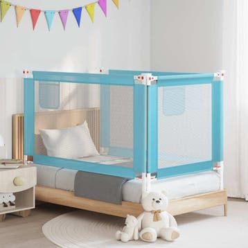 vidaXL Bedhekje peuter 140x25 cm stof blauw, Verzenden, Nieuw