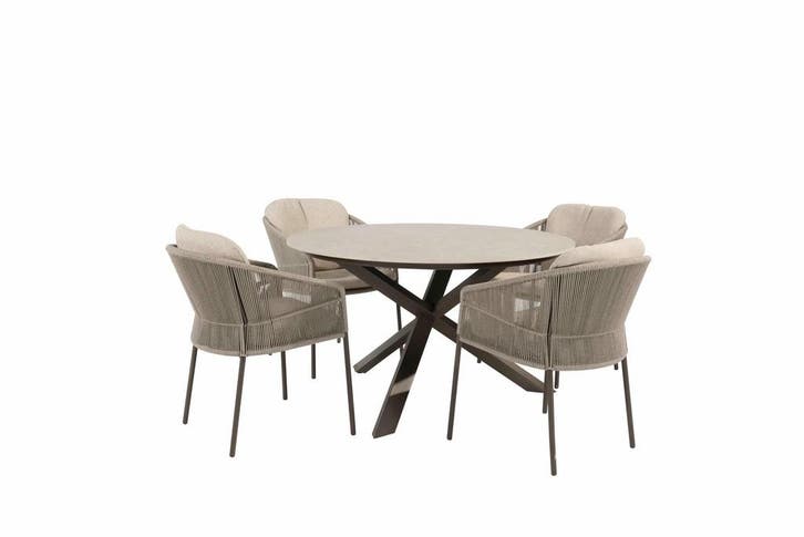 Taste by 4 Seasons Florence tuinset terre met Prado tafel, Jardin & Terrasse, Ensembles de jardin