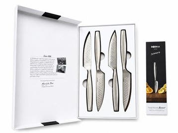 4x Luxury Steak Knives (Kitchen Knives) - Stainless Steel -