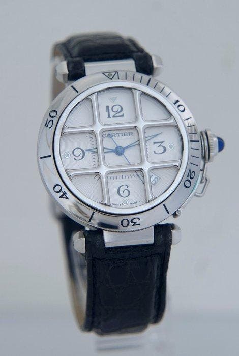 Cartier - Pasha Automatic Grid - W31040H3 - Heren -, Handtassen en Accessoires, Horloges | Heren