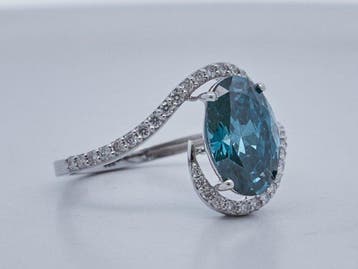 Zonder minimumprijs - Ring - 14 karaat Witgoud - 2.29ct. tw.