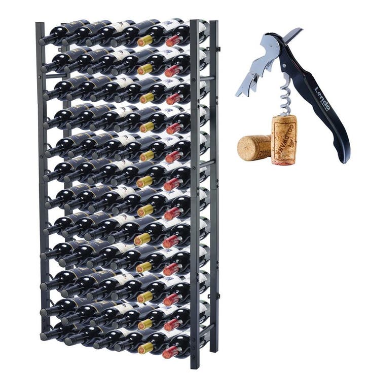 Lendo Online Porte-bouteilles Vin 72 Bouteilles Métal Noir, Maison & Meubles, Accessoires pour la Maison | Porte-bouteilles