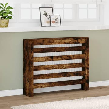 vidaXL Radiatorombouw 104x20x82 cm bewerkt hout gerookt, Verzenden, Nieuw
