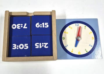 Playtive Junior houten leerklok met puzzelstukjes, Verzenden, Nieuw