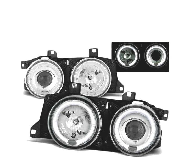 PHARES BMW E32 E34 ANGEL EYES CHROMÉ, Autos : Pièces & Accessoires, Éclairage, Envoi