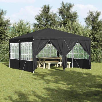 vidaXL Partytent Antraciet 400 x 400 x 266 cm Polyetheen, Verzenden, Nieuw