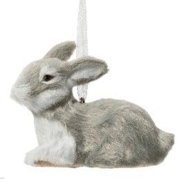 Konijntje Haasje Grijs liggend 7 cm per stuk, Nieuw