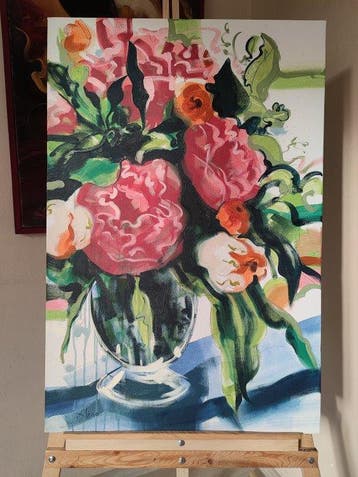 Alena Varol - Vase of Peonies