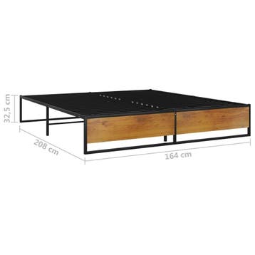 Bedframe 160x200cm - Zwart - Zo goed als nieuw voor 40% m..., Verzenden, Zwart, Tweepersoons, Zo goed als nieuw