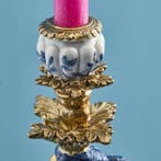 (2) x WERNS - Kaarsenstandaard met oor XL 40 cm, Antiquités & Art