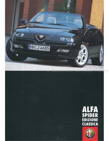 2001 ALFA ROMEO SPIDER EDIZIONE CLASSICA BROCHURE DUITS, Nieuw