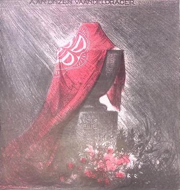 Spotprent over het overlijden van Wolf Lelie (lijst optie), Antiek en Kunst, Verzenden