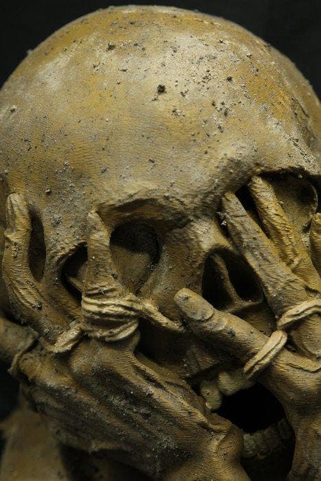 Replica van een funerale mummie-buste uit de, Antiek en Kunst, Curiosa en Brocante