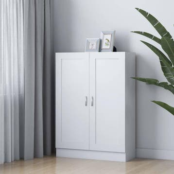 vidaXL Boekenkast 82,5x30,5x115 cm bewerlt hout wit, Verzenden, Nieuw