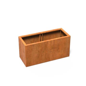 Cortenstaal plantenbak ‘Connect’ 120x50x60cm - Met bodem, 100 cm of meer, Nieuw, Metaal, 60 cm of meer