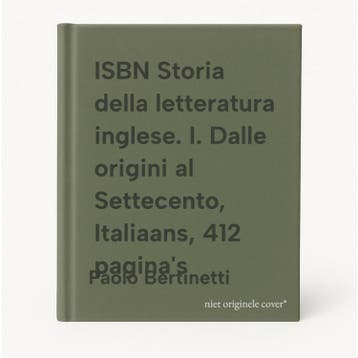 ISBN Storia della letteratura inglese. I. Dalle origini al, Boeken, Verzenden, Gelezen, Paolo Bertinetti