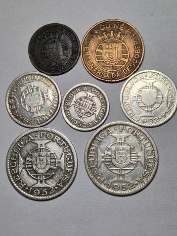 Portugees-Guinea. Republic. Lote 7 moedas (Zonder