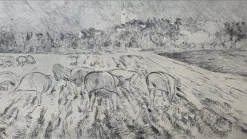 Giovanni Barbisan (1914-1988) - Contadine al lavoro