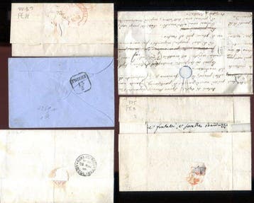 Anciens états italiens 1852/1863 - 5 documents des