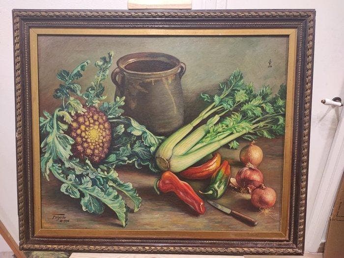 Vicente Folgado Forteza (1921) - NO RESERVE - Bodegón de, Antiek en Kunst, Kunst | Schilderijen | Klassiek