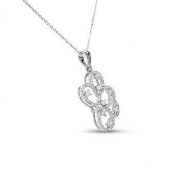 Collier - 18 carats Or blanc - 0.84ct. tw. Diamant, Nieuw
