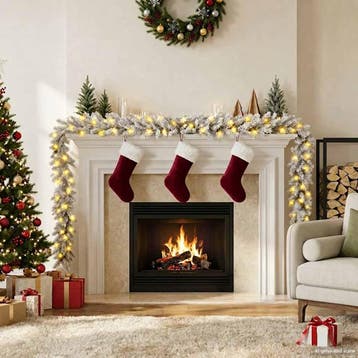 vidaXL Kerstslinger met LED-lampjes 10 m wit, Diversen, Verzenden, Nieuw