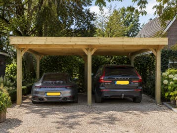 Dubbele carport 750x600x270 cm, Tuin en Terras, Nieuw