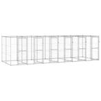 vidaXL Hondenkennel 14,52 m² gegalvaniseerd staal, Verzenden, Nieuw