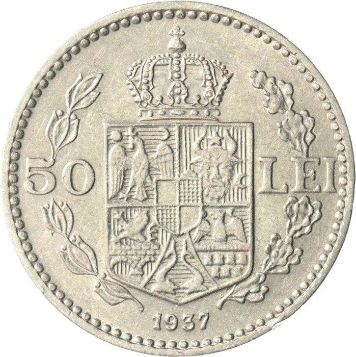 Roemenië. Carol II. 50 Lei 1937 KWALITEIT (Zonder, Timbres & Monnaies, Monnaies | Europe | Monnaies non-euro