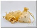 Cadeauzakje giftbag Organza Golden Butterfly Goud 7x9 cm, Nieuw