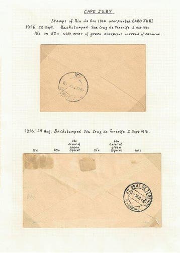 Spaanse Koloniën 1916 - Kaap Juby 1916: twee zeldzame
