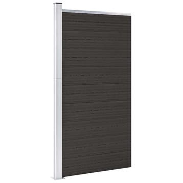 vidaXL Schuttingpaneel 95x186 cm HKC zwart, Verzenden