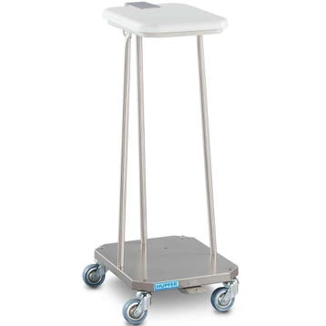 Afvalzakhouder | RVS | Klapdeksel | Wielen (Geremd) |, Verzenden